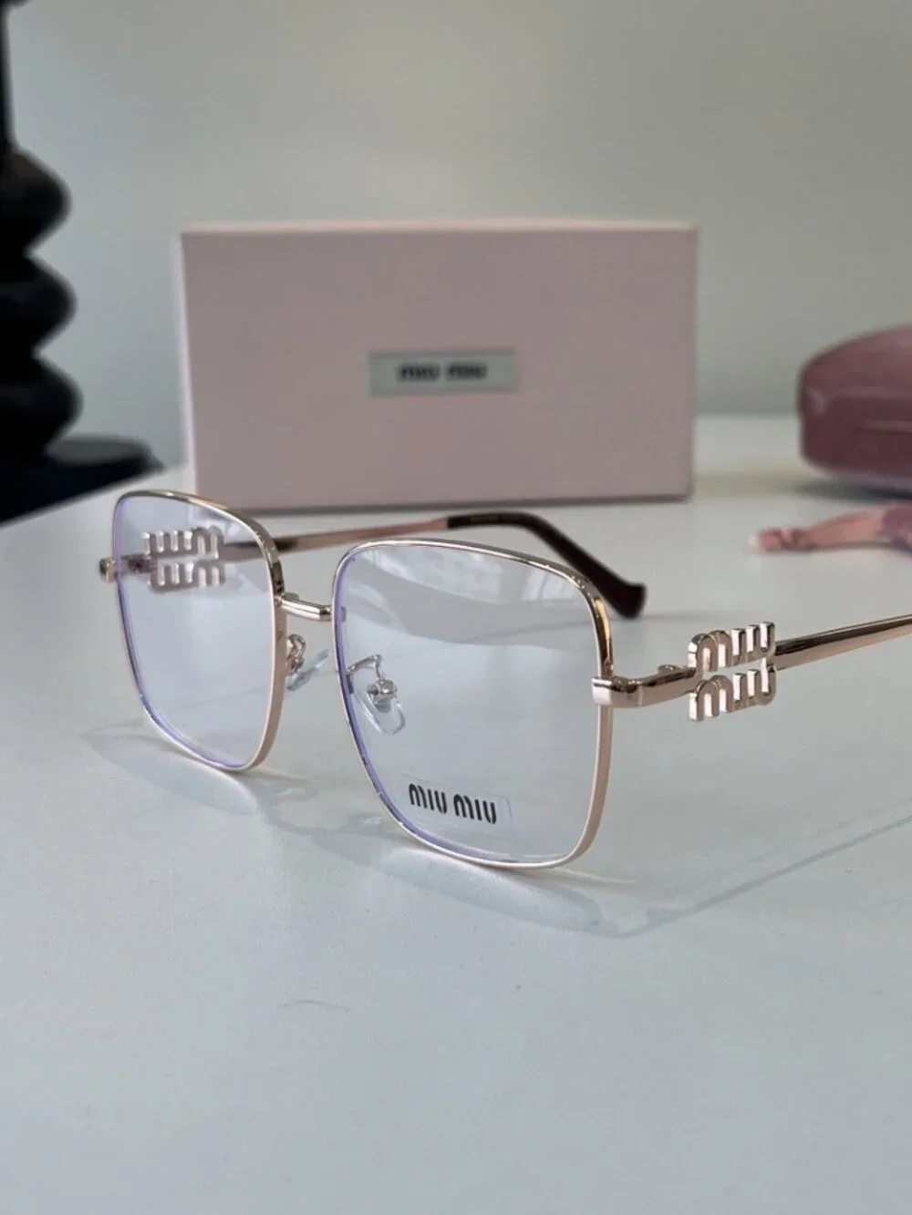 🥰Miu Miu🥰 Square, Thin-Frame Sunglasses